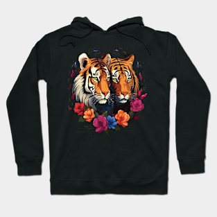 Siberian Tiger Couple Valentine Hoodie